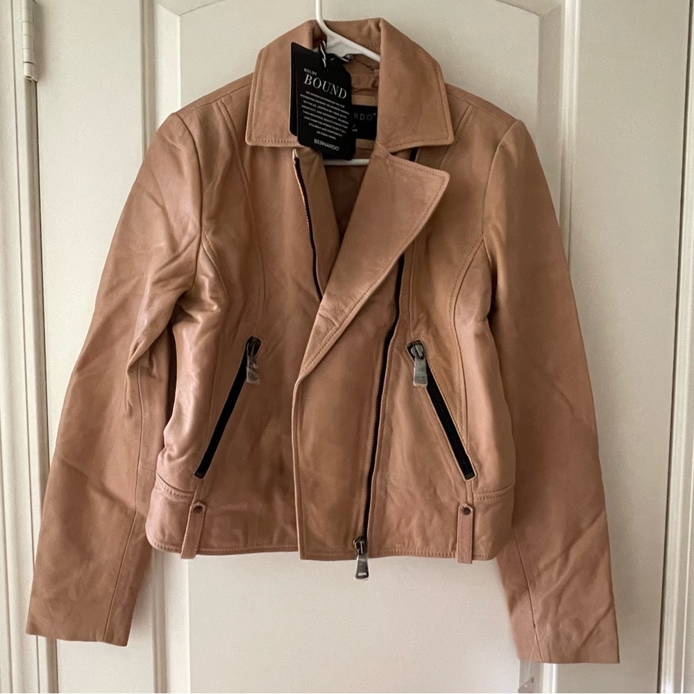 Bernardo genuine Leather Jacket in Shintake